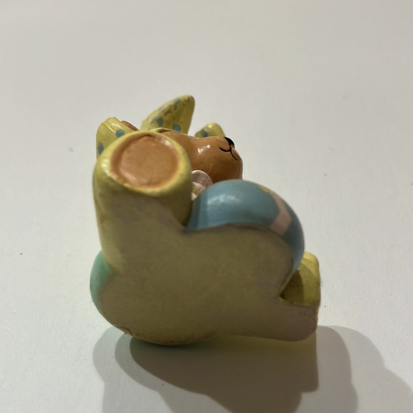 Resin Bear in Easter Bunny Pajamas Figurine - Picture 3 of 7